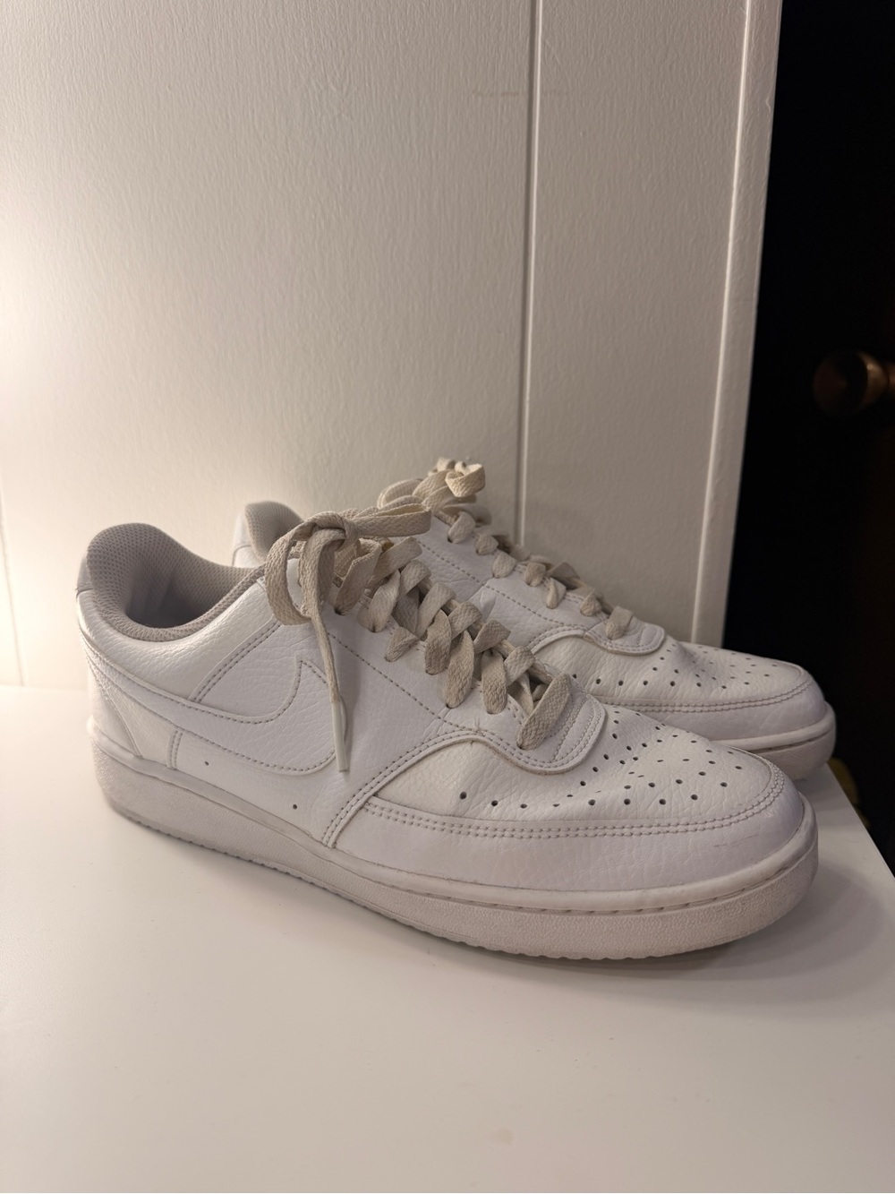 Nike Court Vision Low Triple White Low-Top Sneakers